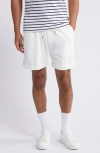 Hugo Boss Boss Lasdun Ribbed Cotton Shorts In White