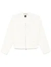Hugo Boss Embroidered Bomber Jacket With Zipped Sleeve Pocket In 中性色