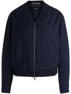 Hugo Boss Oversize-fit Jacket With Layered Effect In Blue