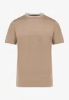 Hugo Boss Layered Logo T-shirt In Brown