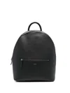 Hugo Boss Leather Backpack In Black