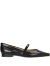 Hugo Boss Leather Ballet Flats In Black