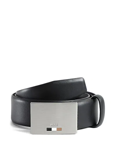 Hugo Boss Leather Belt In 黑色