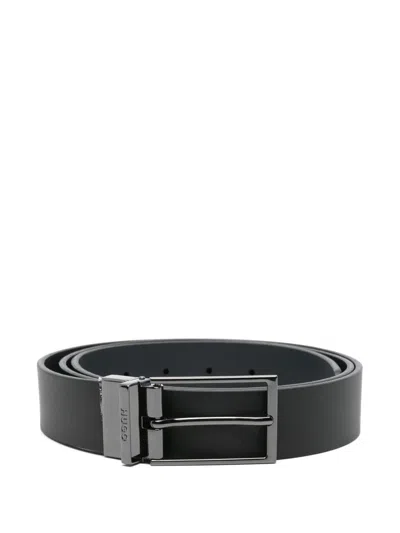 Hugo Boss Leather Belt In Black