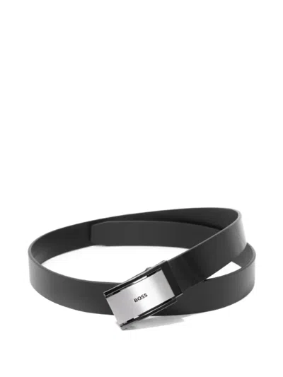 Hugo Boss Leather Belt In Black