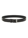 Hugo Boss Black Solid Buckle Belt In Black