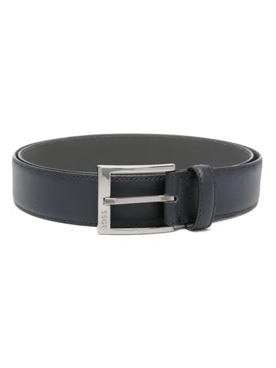 Hugo Boss Leather Belt In Blue