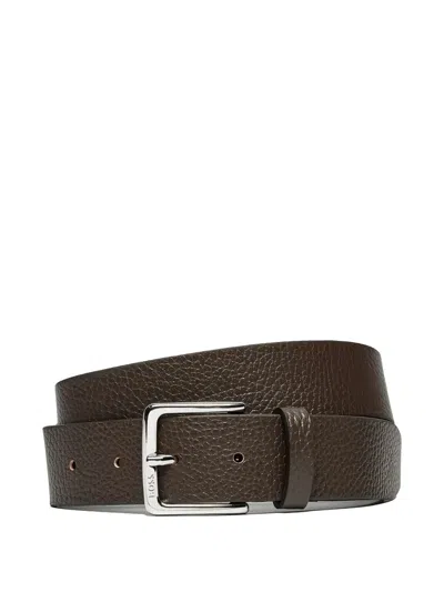 Hugo Boss Leather Belt In Brown