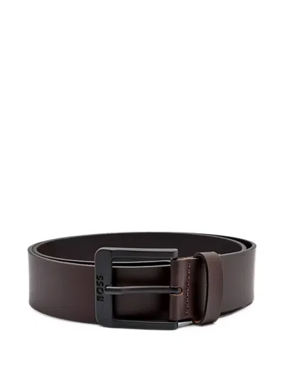 Hugo Boss Leather Belt In Brown