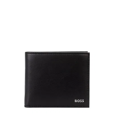Hugo Boss Leather Bifold Wallet In Black