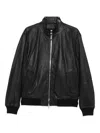 Hugo Boss High Collar Jacket With Ribbed Cuffs And Hem In Black