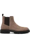 Hugo Boss Leather Boots In Brown