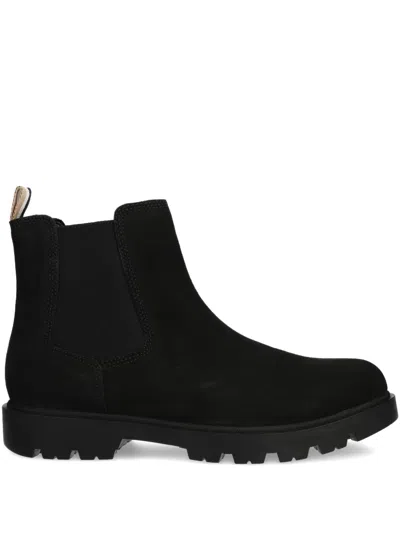 Hugo Boss Leather Boots In Black