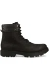 Hugo Boss Leather Boots In Black