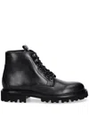 Hugo Boss Leather Boots In Black
