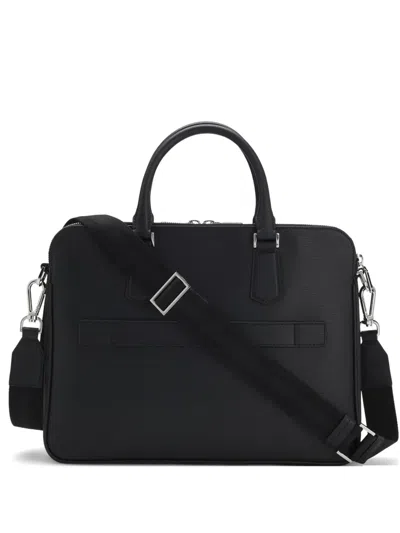Hugo Boss 레더 브리프 케이스 In Black