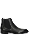 Hugo Boss Colby Mens Faux Leather Almond Toe Chelsea Boots In Black