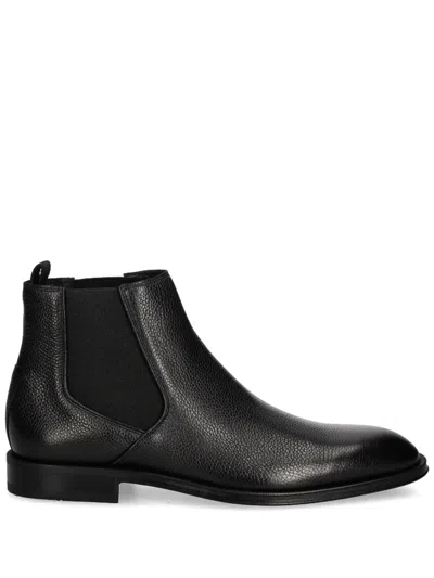 Hugo Boss Colby Mens Faux Leather Almond Toe Chelsea Boots In Black