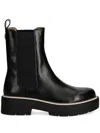 Hugo Boss Leather Chelsea Boots With Double B Monogram In Black