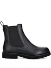 Hugo Boss Leather Chelsea Boots In Black