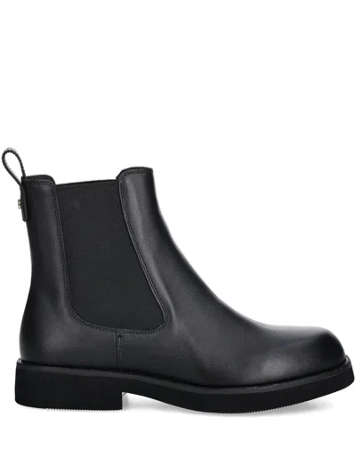 Hugo Boss Leather Chelsea Boots In Black