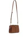 Hugo Boss Leather Cross Body Bag In Brown