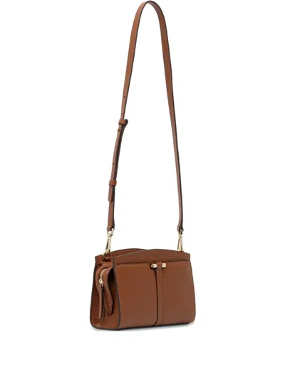 Hugo Boss Leather Cross Body Bag In Brown