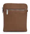 Hugo Boss Leather Cross-body Bag In Brown