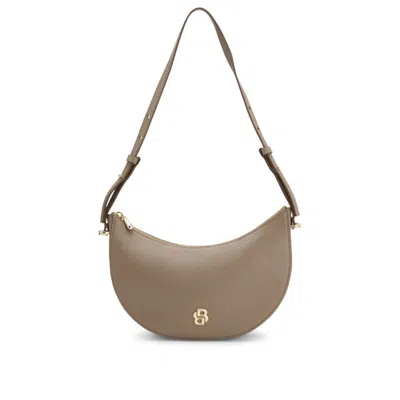 Hugo Boss Leather Crossbody Bag With Double B Monogram