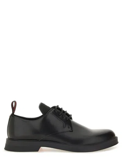 Hugo Boss Leather "derby" Loafer In Black
