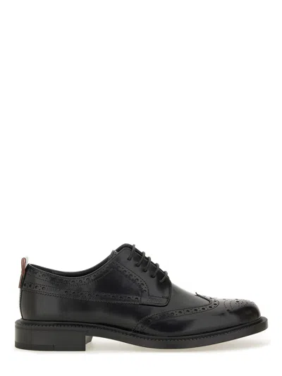 Hugo Boss Hugo Almond Toe Lace-up Derby Shoes In Black