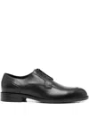 Hugo Boss Leather Derby Shoes In Black