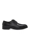 Hugo Boss Leather Derby Shoes In Black