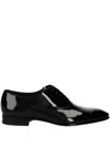 Hugo Boss Leather Derby Shoes With Double Stitching On Uppers In Black