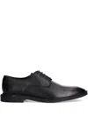 Hugo Boss Leather Derby Shoes In Black