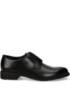 Hugo Boss Leather Derby Shoes In Black