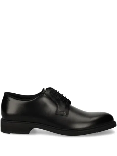 Hugo Boss Leather Derby Shoes In Black