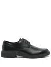 Hugo Boss Leather Derby Shoes In Black
