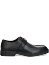 Hugo Boss Leather Derby Shoes In Black