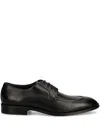 Hugo Boss Boss Men Black Leather Derrek Lace-up Shoes In Black