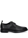 Hugo Boss Leather Derby Shoes In Black