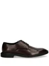 Hugo Boss Leather Derby Shoes In Brown