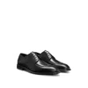 Hugo Boss Colby Mens Leather Derby Shoes With Embossed Logo Nos Uk8 Eu42 In Black