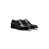 Hugo Boss Leather Derby Shoes With Rubber Sole In Black