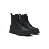 Hugo Boss Leather Half Boots With Embossed Logo In Black
