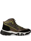 Hugo Boss Leather Hiking Boots In Brown