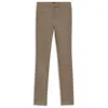 Hugo Boss Leather Leggings With Logo-hook Closure In Brown