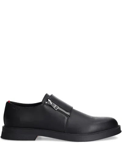Hugo Boss Leather Loafers In Black