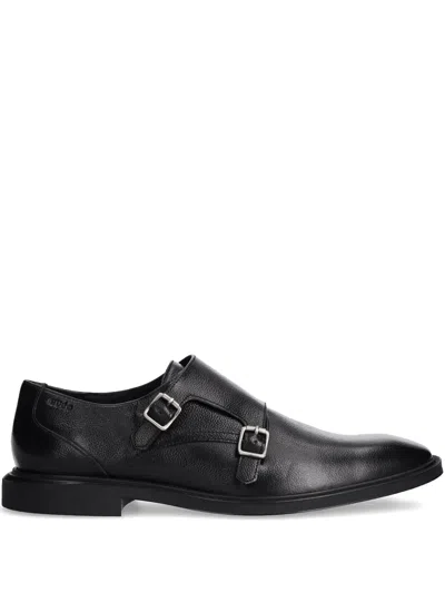 Hugo Boss Leather Loafers In Black