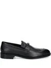 Hugo Boss Leather Loafers In Black